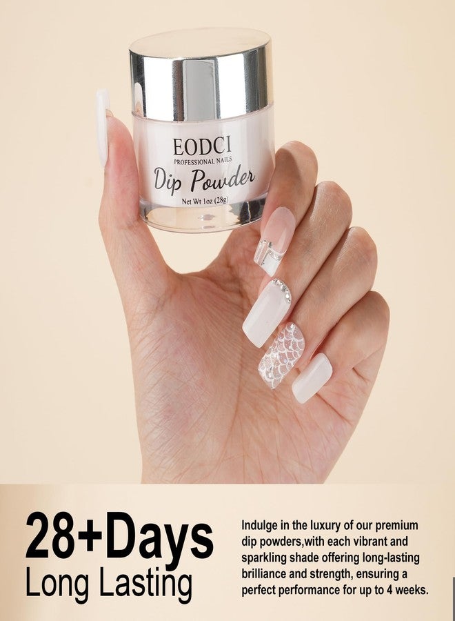 EODCI Milk White Dip Powder Color, Nail Dipping Powder French Powder Pro Collection System Nail Art Starter Manicure Salon DIY at Home, Odor-Free&Long-Lasting, No Needed Nail Lamp Curing, 1 Oz - Image 5